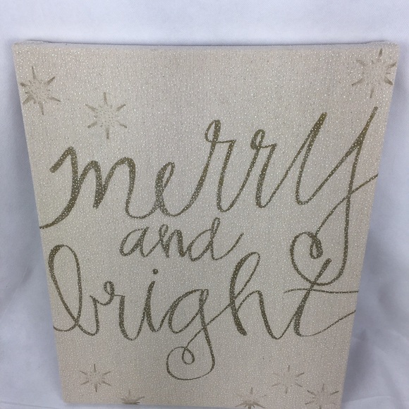 Merry & Bright Canvas Wall Shelf Decor - Picture 6 of 9
